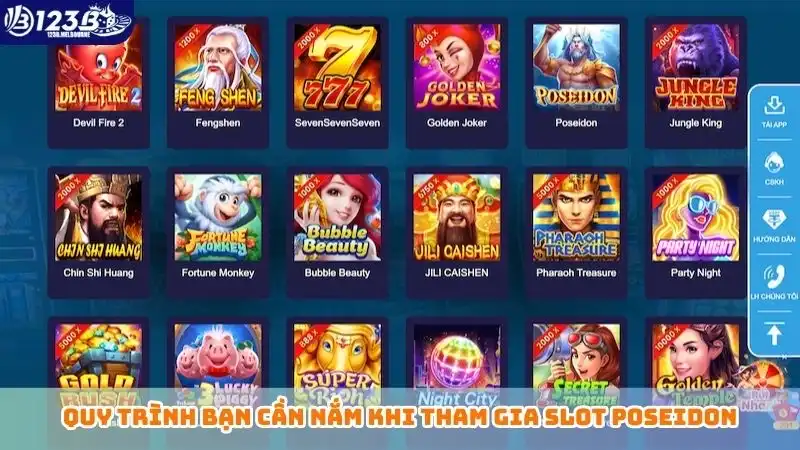 Nổ hũ đại dương 123B - Mở rương Jackpot nhận ngay tiền tươi Quy trình bạn cần nắm khi tham gia slot Poseidon