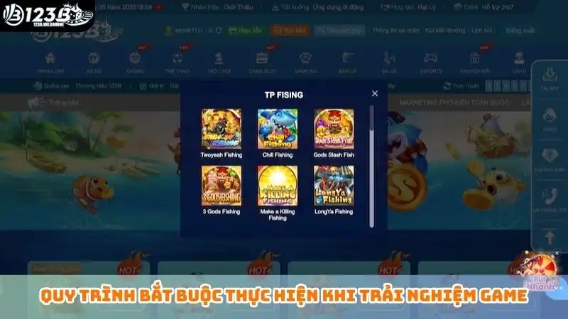 Bắn cá long vương 123B - Hướng dẫn cách săn cá cực chuẩn Quy trình bắt buộc thực hiện khi trải nghiệm game