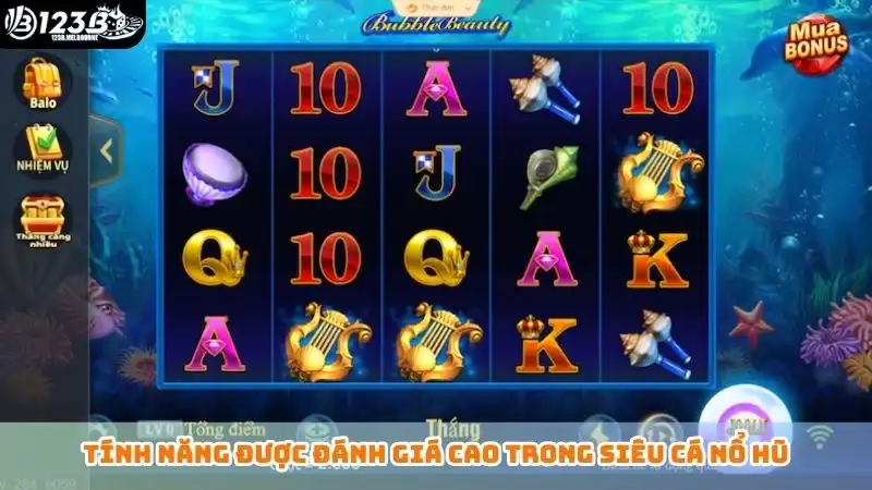 Siêu cá nổ hũ 123B - Rương báu cực khủng đang chờ đón bạn Tính năng được đánh giá cao trong siêu cá nổ hũ