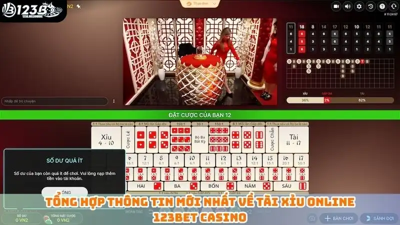 Tài xỉu online - Cược 1 thắng 10 cùng nhà cái 123B casino Tổng hợp thông tin mới nhất về tài xỉu online 123bet casino