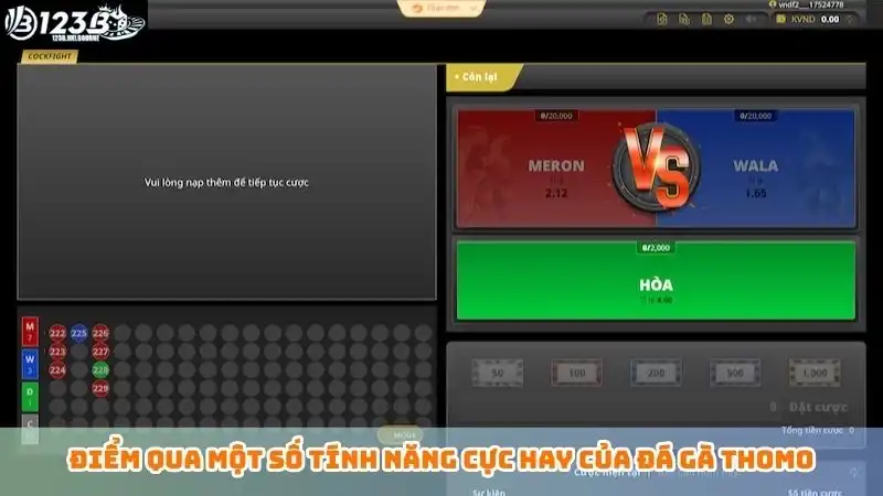 Điểm qua một số tính năng cực hay của đá gà Thomo