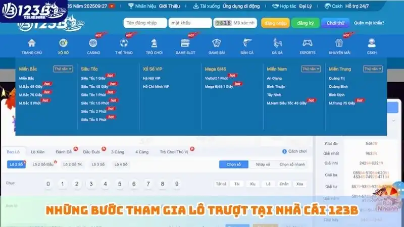 Lô trượt là gì? Cách đánh lô đề đặc biệt với tỷ lệ thắng cao Những bước tham gia lô trượt tại nhà cái 123B