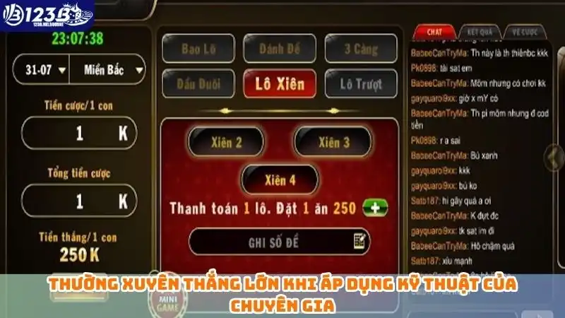 Thường xuyên thắng lớn khi áp dụng kỹ thuật của chuyên gia